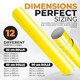 vgoltd Lemon Yellow Gloss Vinyl Wrap 90x500 cm Self-Adhesive Furniture Sticker view 3