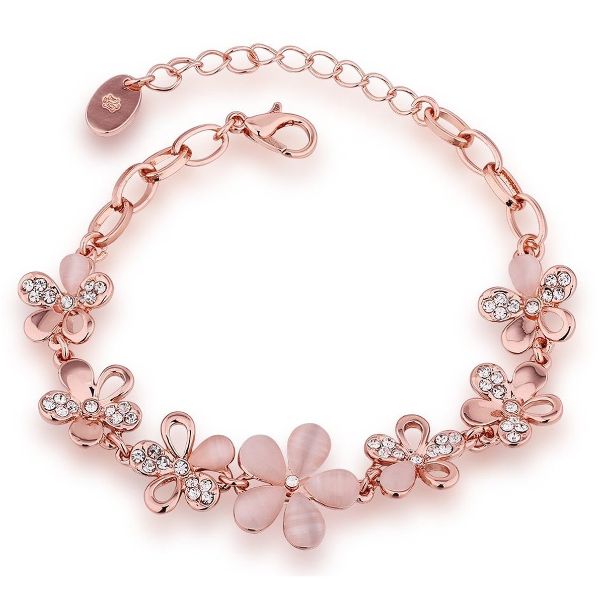 shining diva fashion charm bracelet for girls (gold)(8306b)