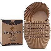 Bake Choice Non-stick 200pcs Standard Cupcake Liners for Baking, Natural, Food-grade Cupcake Wrapper, Greaseproof Parchment M