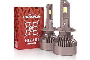 HIKARI WINGS Hikari 2025 Future 50000LM H7 LED Fog Light, 65W Titanova LED, 6000K Cool White, IP68 Waterproof, Plug & PlayPack of 2