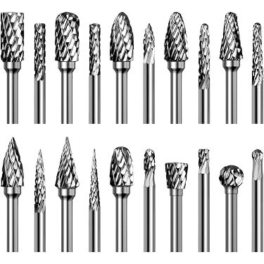 8-Piece 6mm Shank Rotary Burr Set – Metal Engraving & Carving – Homtas Router Bits