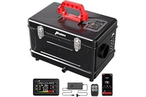HCALORY 8KW Diesel Heater, 5L Toolbox Compact 2S Portable Diesel Air Heater 110V/12/24V All in One Fast Heating with App Control, Altitude Mode and no tick for RV Garage Camper 2025 Upgraded