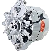 Powermaster - Alt GM 12SI Chrome 150A 1V Pulley &amp; Cone 1 or 3 Wire