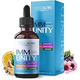 Total Immune 6-in-1 Liquid Multivitamin Supplement | 100% Daily Zinc, Vitamin D3, Vitamin C Immunity Drops Vitamin Liquid | Elderberry, Echinacea, Ginger Support for Adults & Kids | 4 oz Passion Fruit