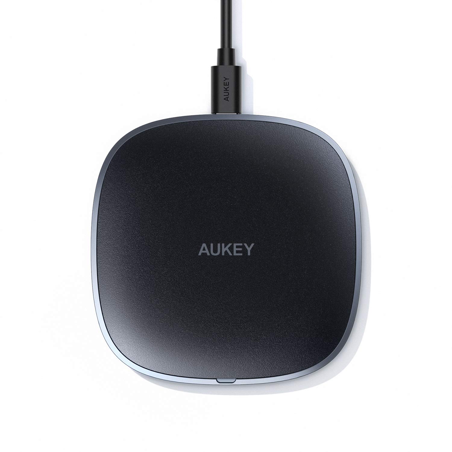 AUKEY Wireless Charger Qi-Enabled, Ultra Slim, Crafted with Style Wireless Charging Pad Compatible iPhone Xs/XS Max/XR/X/8/Plus, Samsung Galaxy S9/S9+/S8/S8+/Note9 and Other Qi Compatible Devices