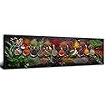 Large Kitchen Wall Decor Colorful Spices Picture Seasoning Herb Spoon Canvas Wall Art Modern Home Dining Room Vintage Painting Food Theme Poster Contemporary Artwork Family Bar Decoration 14x48”