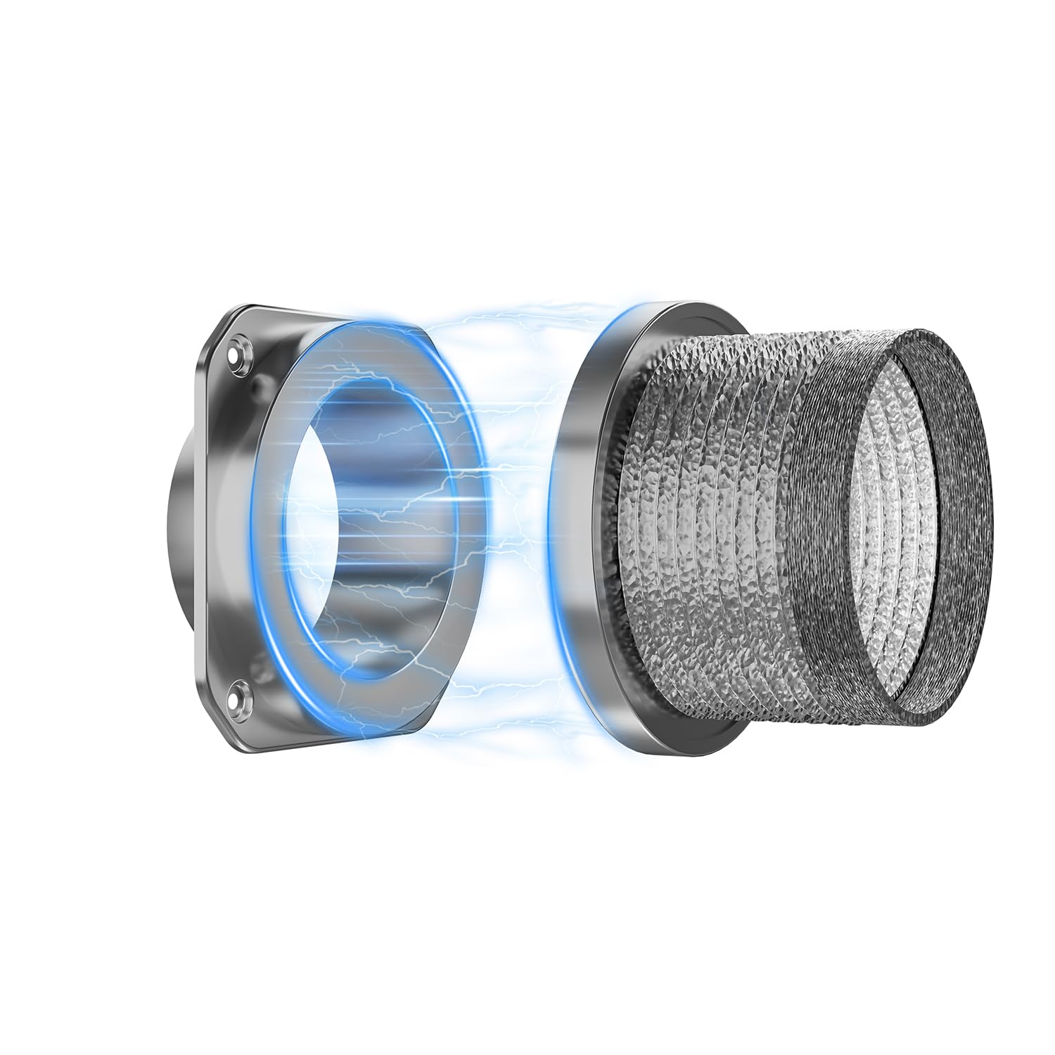Photo 1 of Magnetic Dryer Vent Connector Kit DV180, 4 Inch Dryer Vent Hose with Magnetic Coupling & Aluminum Duct, Leak-Resistant, Heat-Resistant, Flexible, Easy to Install and Clean, for Most Dryer