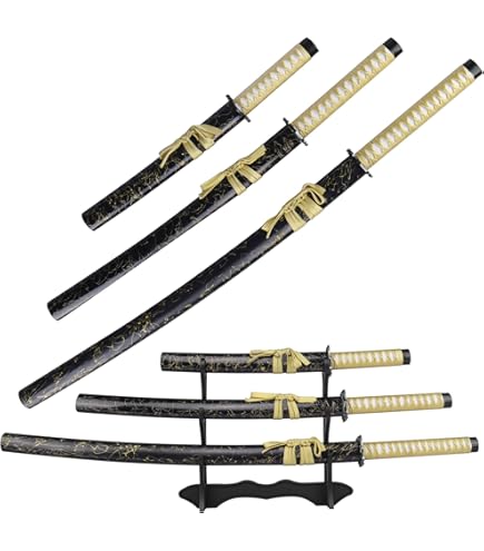 Amazon.com : BladesUSA Jl-021Bl4 Katana Samurai Sword Set, 3-Piece