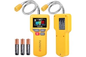 Gas Leak Detector, Protectmeter Natural Gas Detector Y201 Pro for Home and RV, Portable Methane Propane Gas Leak Sniffer Detector(Yellow)