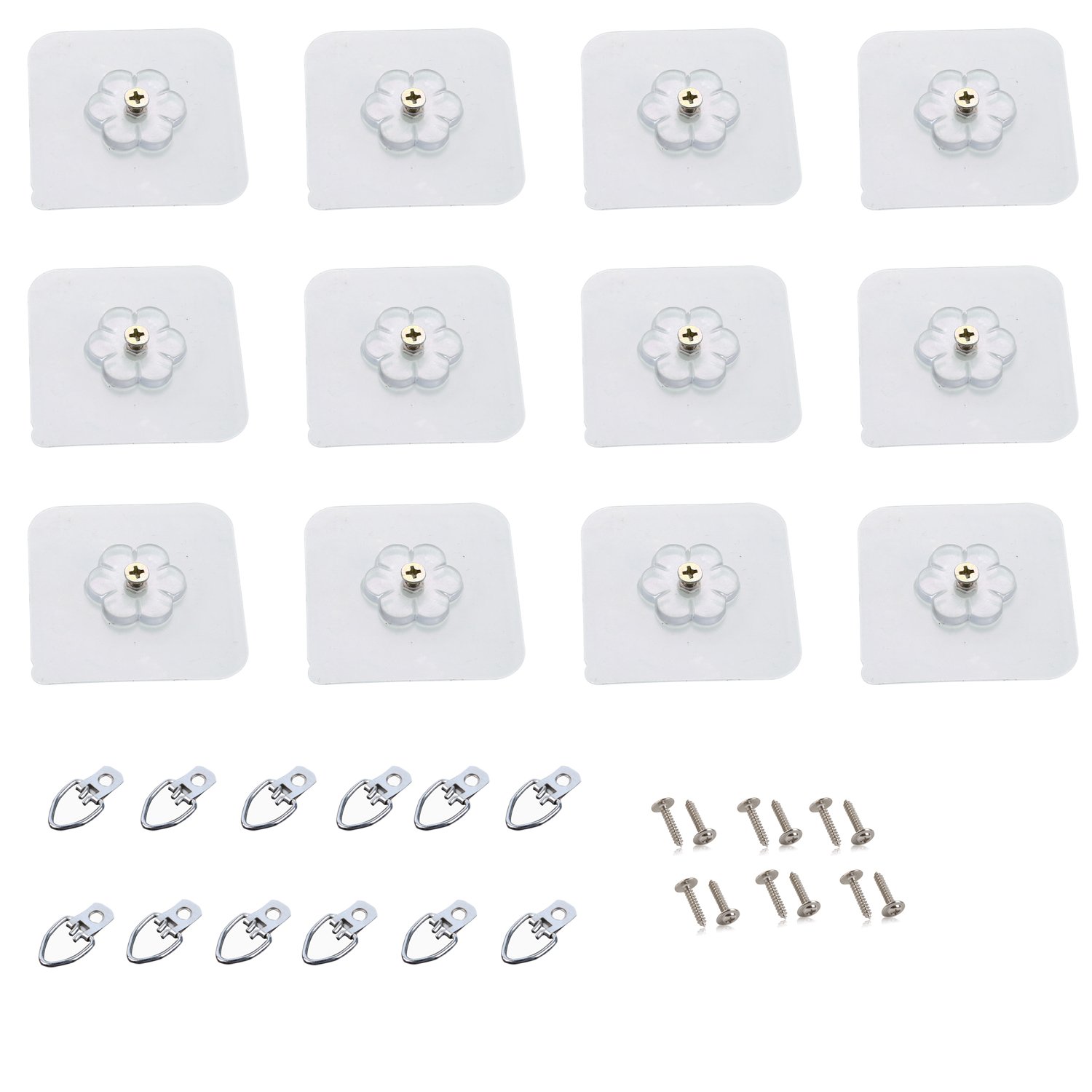 Olen No Drill Picture Hooks and No Nails Picture Hanging Kit Self