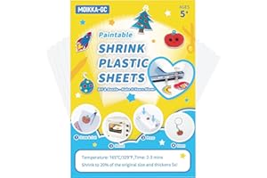 MOIKKA-GC 16 Pcs Shrink Plastic Sheets (7.9x5.7 Inch) – Shrink Papers for Kids DIY Crafts, Keychains, Phone Charms, Mini Crafts & Gift Tags, Creative Craft Supplies