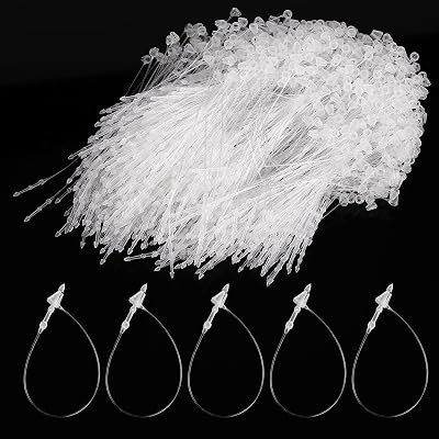 Styquenzer 1000x 3.5" Clear Plastic Snap Lock Pins Security Jewelry Hang