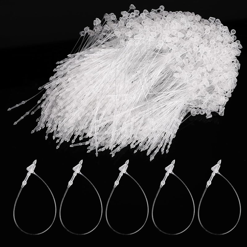 Styquenzer 1000x 3.5" Clear Plastic Snap Lock Pins Security Jewelry Hang