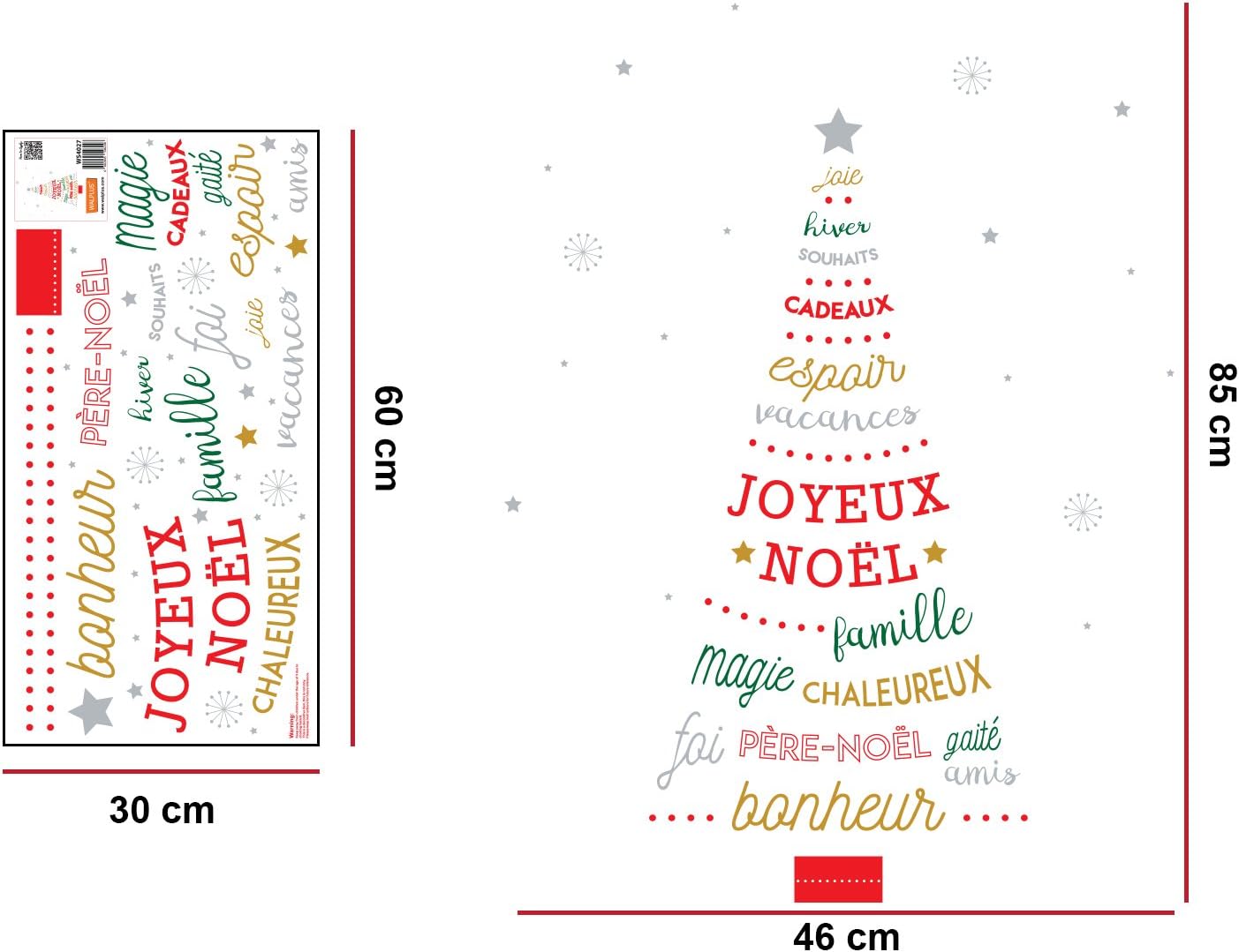 Wallflexi Noel Decorations Mural Autocollants Francais Citations Noel Arbre Mural Murals Stickers Salon Enfants Creche Ecole Restaurant Cafe Hotel Maison Bureau Decor Multicolore Amazon Fr Cuisine Maison