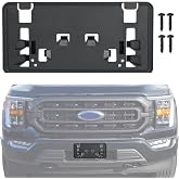 Front License Plate Bracket For Ford F150 3.3L & 5.0L (2021-2023) - Black Plastic Holder 10 thumbnail image