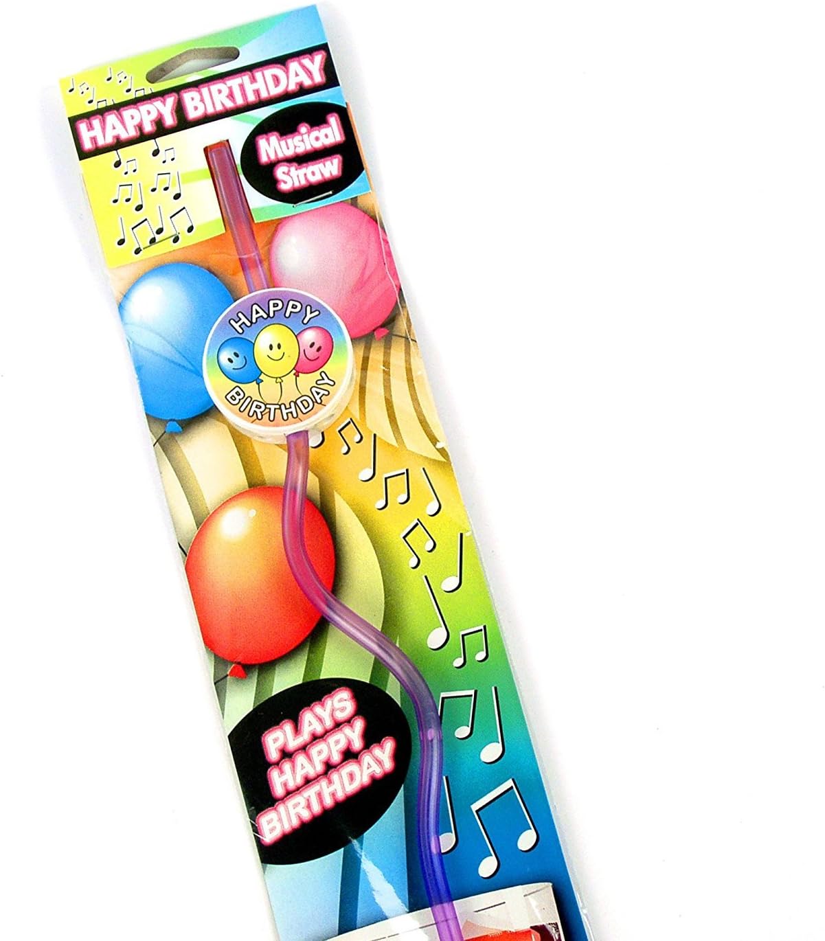 Musical Happy Birthday Straw