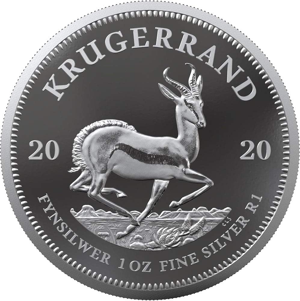 2020 ZA Modern Commemorative PowerCoin KRUGERRAND 1 Oz Silver Coin 1 Rand South Africa 2020 Proof