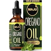 Maju Superfoods Oregano Oil Drops, Up to 90% Carvacrol (1 fl Oz) Wild Mediterranean Essential Oil of Oregano Liquid, Aceite de Oregano, Immune and Seasonal Support