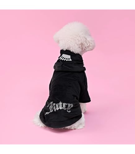 Amazon.com : Juicy Couture Faux Fur Hooded Pet Jacket for Dogs and