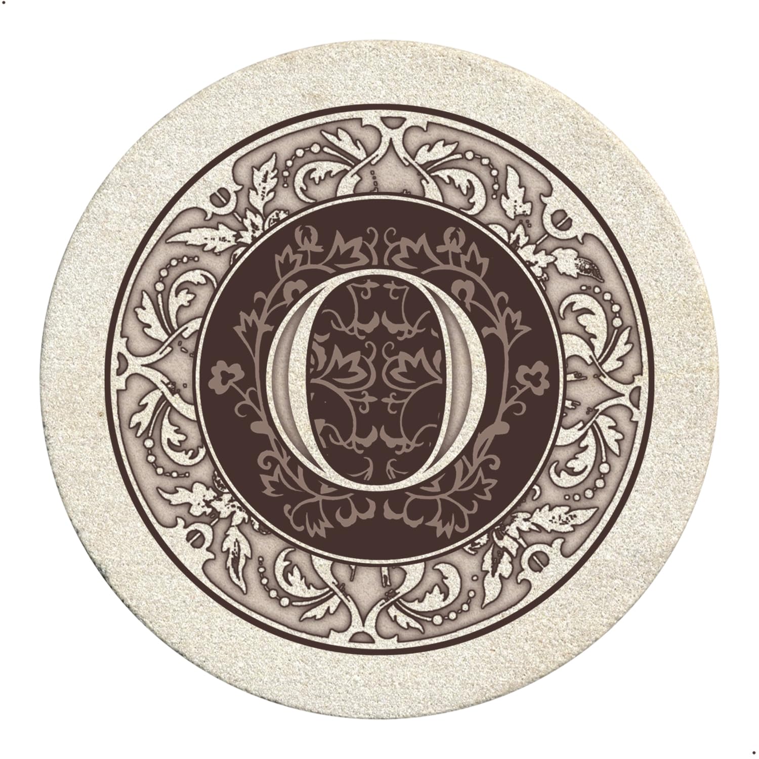 Thirstystone TSMO Absorbent Monogram Sandstone Coaster Set, Stone — image 1