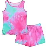 Girls Pajamas for kids Sleepwear Girl Tank Tops Pjs Shorts Set 2Pcs for Teen Girls Summer Casual Clothes