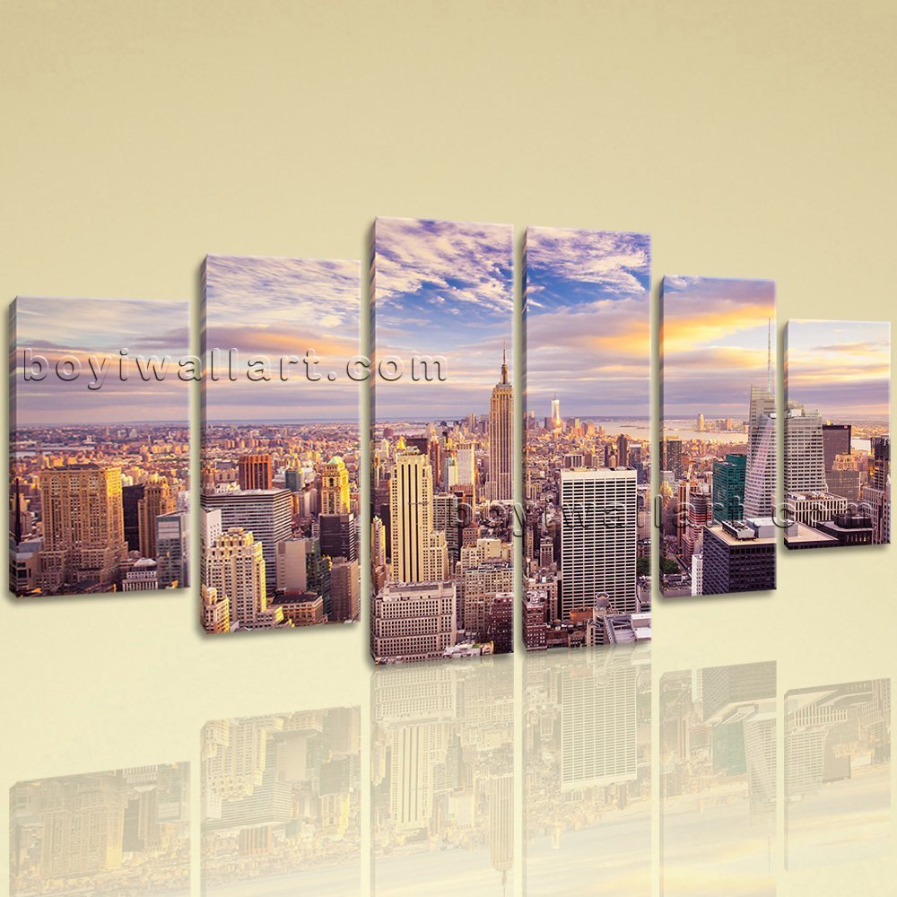 Extra Large Landscape Cityscape Canvas Art On Dining Room
