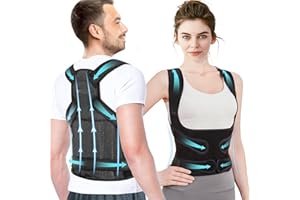 XFP Back Brace, Back Straightener Posture Corrector for Women and Men, Adjustable Posture Corrector Back Support, Relieves Back Pain, Scoliosis and Hunchback Correction, (waist 24-39 inch)