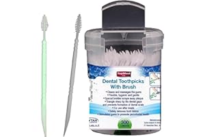 TOPMED ETS Oral Care Dental Brush Teeth Pick Plastic Teeth Floss Toothpick, Interdental Brush (300 Count 1 Box)