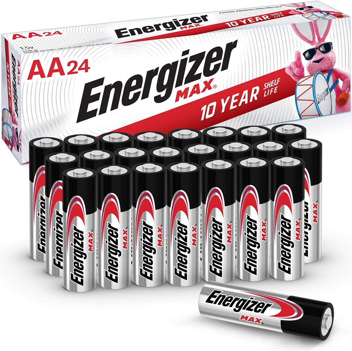 Energizer AA Batteries (24 Count), Double A Max Alkaline Battery: Health & Personal Care