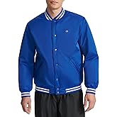 Champion Men's Logo Striped-trim Varsity Jacket