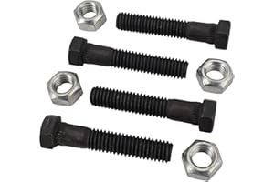 Speedway Motors Upper Control Arm Shaft Bolt & Nut Hardware Kit for 1964–74 GM A/F/X-Body Vehicles, Includes Four Correct Bolts with Self-Locking Nuts and Accurate Knurl Specs