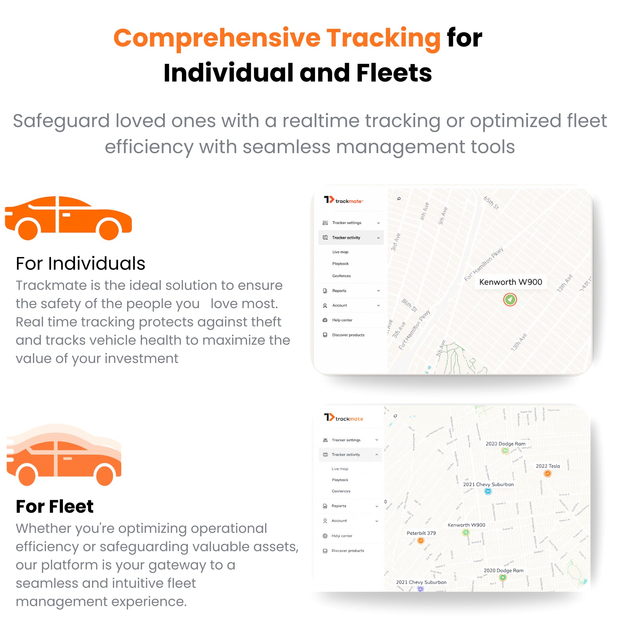 TrackmateGPS Dash T11 GPS Tracker for Vehicles, Real Time Tracking, Theft Prevention, Door Lock/Unlock, No Contract, Fleets Cars Trucks, US Support, Advanced Reports Easy Set Up & Easy to Use