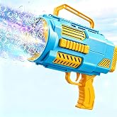 KB KAIBO Upgraded Bubble Gun No Dip, Bubble Machine Gun with LED Lights, 9000+ Bubbles Per Minute for Kids, Boys Girls 3-12 Y