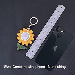 CATCH ON 2 Pack Leather Airtag Keychain Case
