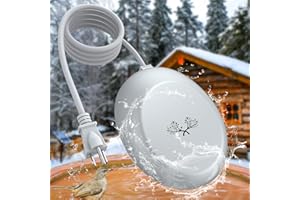 Keten Bird Bath Heater for Outdoors in Winter, 70W Thermostatic Controlled Auto Shut Off Birdbaths Deicer, Winter Water Heated De-icer for Bird, Chicken, Duck, Farm Trough