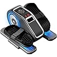 Under Desk Elliptical Machine, Electric Seated Leg Exerciser, Mini Ellipse with Remote, 12 Speed Levels, Forward & Reverse Direction, Manual & Auto Mode for Home & Office