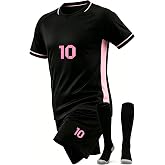 Boys' 3-Piece Soccer Set &ndash; Short Sleeve Tee, Jersey Shorts &amp; Socks, Loose Fit Kids' Outfit