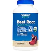 Nutricost Beet Root 2400mg, 180 Capsules, CCOF Certified Made with Organic | Superfood, 60 Servings