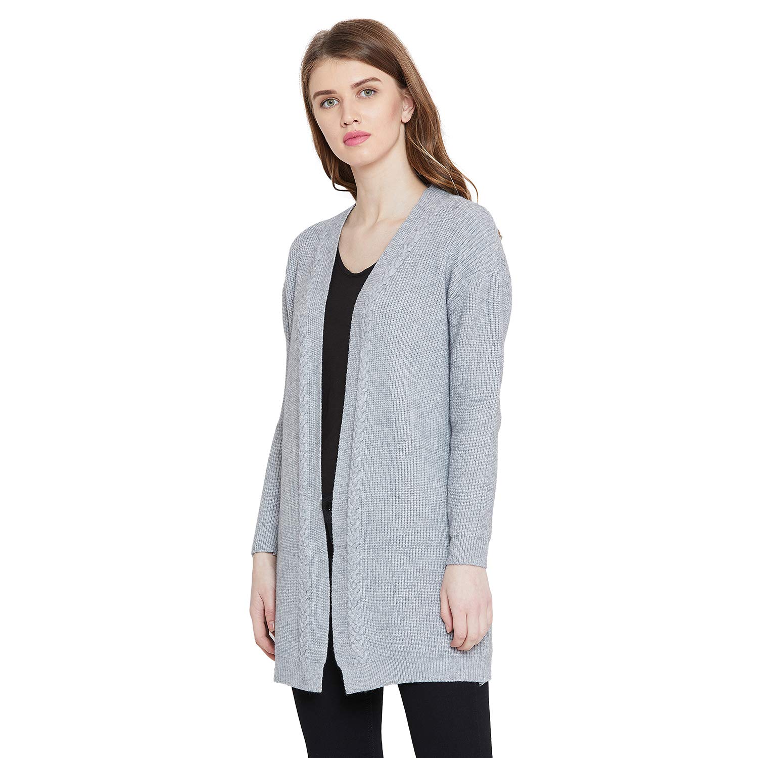 camey women full sleeve woolen top grey
