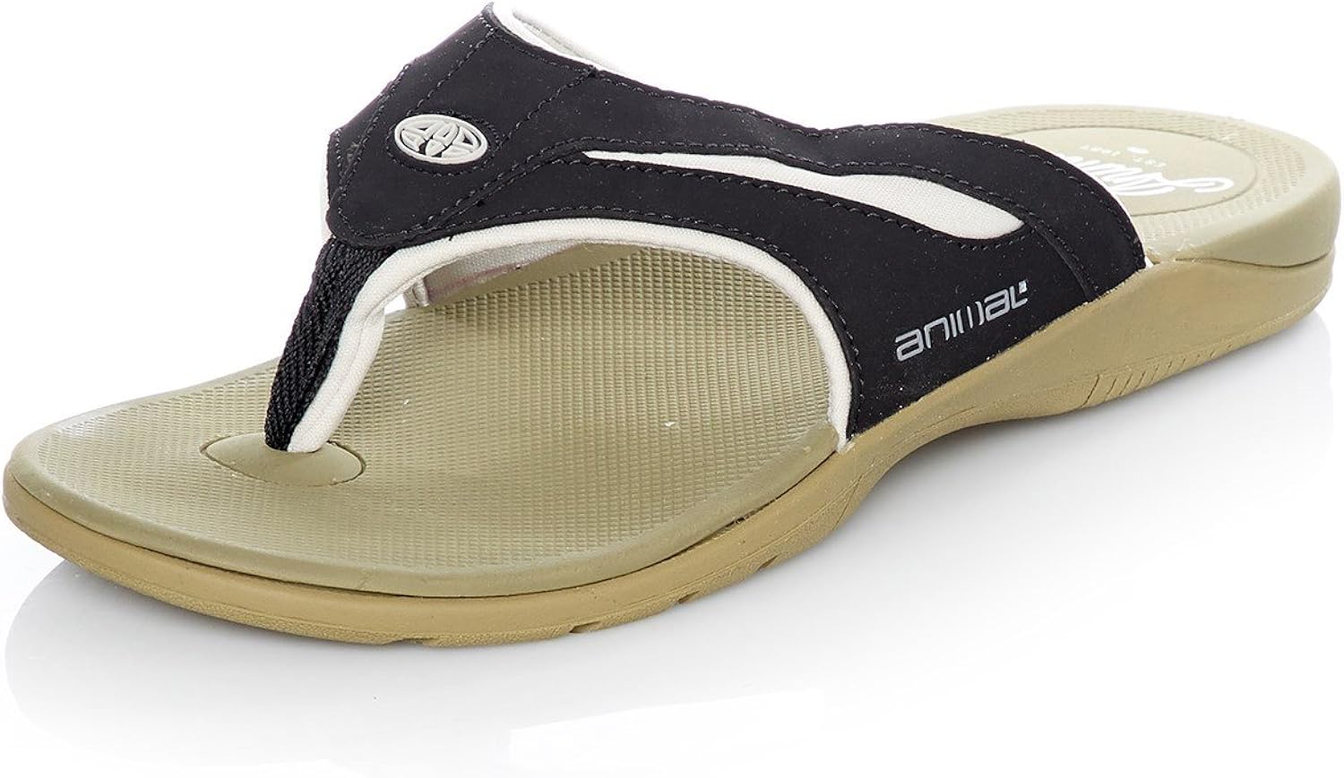 animal fader flip flops brown