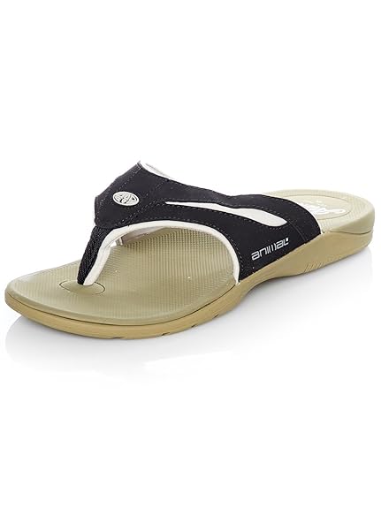 animal fader flip flops brown