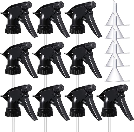 10 Pieces Trigger Sprayer Spray Bottle Top Replacement Stream Mist
