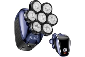 Head Shaver 7D, Wyklaus Upgrade Head Shavers for Bald Men, Head Electric Razor with Nose Hair Trimmer, Waterproof Wet/Dry Mens Grooming Kit, Anti-Pinch, LED Display, USB Rechargeable111