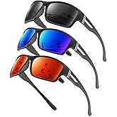 KALIYADI Polarized-Sunglasses Men Sports Sun-Glasses: Men Polarized Sunglasses Women UV400 Protection for Fishing Golf