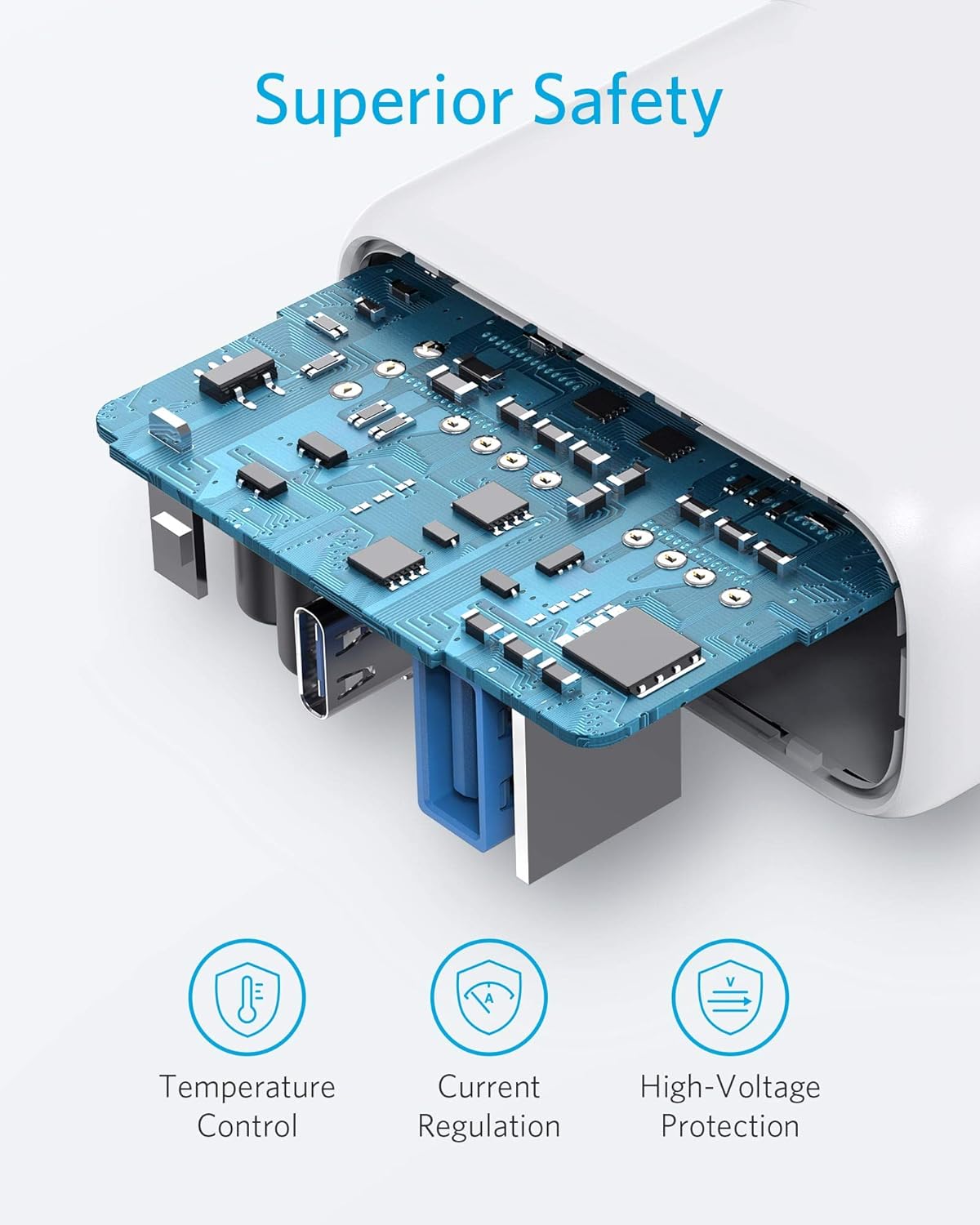 USB C Charger, Anker 32W 2 Port Charger with 20W USB C Power Adapter, PowerPort PD 2 with Foldable Plug for iPad Pro, iPhone 12/12 Pro / 12 Mini / 11/ XS/Max/XR/X, Pixel, Galaxy, and More