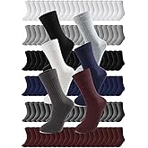 Cutecrop 300 Pairs Socks Bulk for Homeless Unisex Men's Socks Winter Thermal Crew Sock for Adult Kid Comfortable Lightweight(6 Colors)