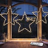 MAOYUE Window Lights 3 Pack Christmas Window Star