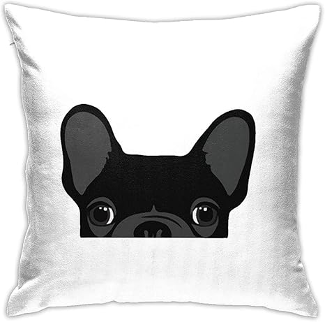 Amazon Co Jp かわいい黒フレンチブルドッグ クッションカバー 抱き枕カバー 座布団カバー 腰枕 枕カバー 正方形 45x45cm 家庭用 ホテル用 オフィス用 車用 上品 座面クッション ホーム キッチン