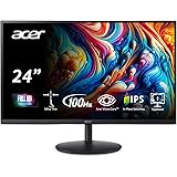 Acer SH242Y Ebmihx 23.8" FHD 1920x1080 Home Office Ultra-Thin IPS Computer Monitor AMD FreeSync 100Hz Zero Frame Height/Swive