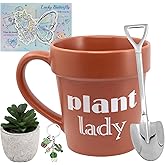 Phitihui Gardener Coffee Mug Gifts Sets, Funny Plant Lady Mug with Shovel Spoon, Valentines Mothers Day Christmas Gardening Gifts for Women Wife Mom Her Teacher Friend, Birthday Present Idea